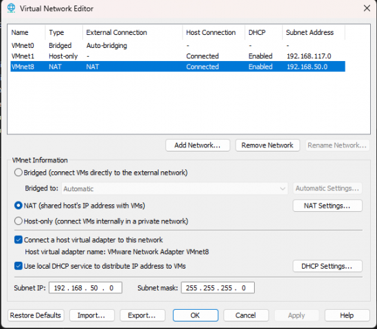 NAT Settings